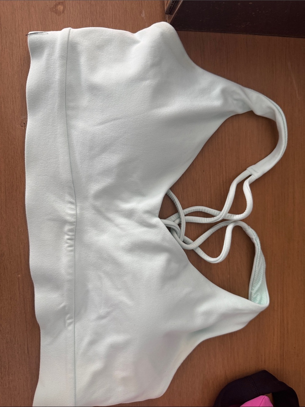 Seamless mint green Strappy Sports Bra